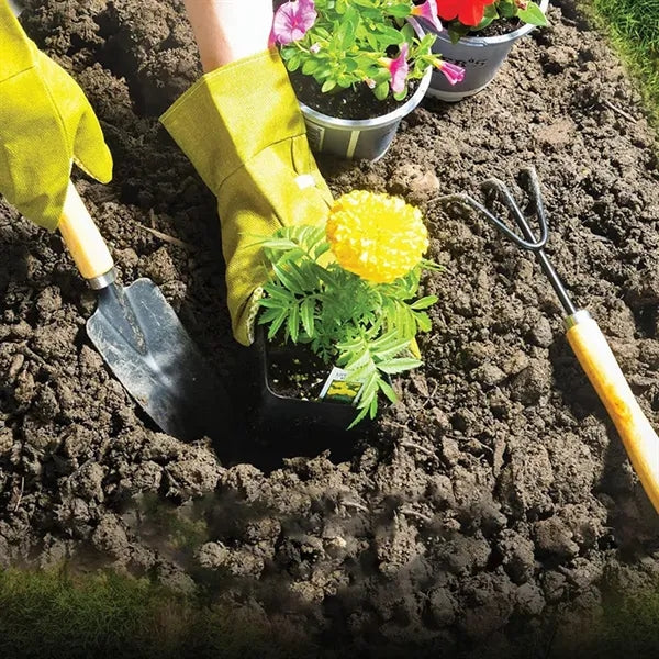 9-Piece Ergonomic Steel Garden Tool Set with Tote Bag