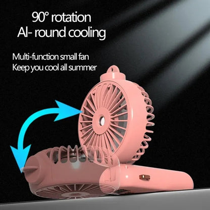 Rechargeable 5 Speeds Tank Handheld Misting Fan
