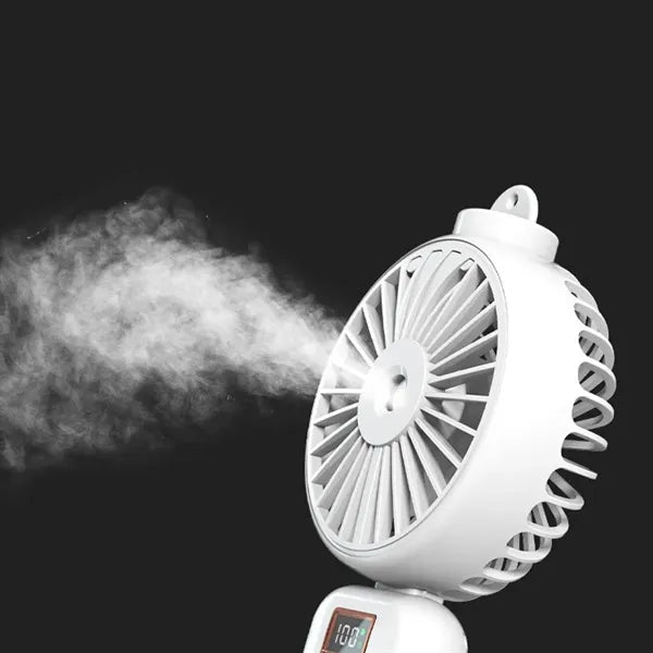 Rechargeable 5 Speeds Tank Handheld Misting Fan