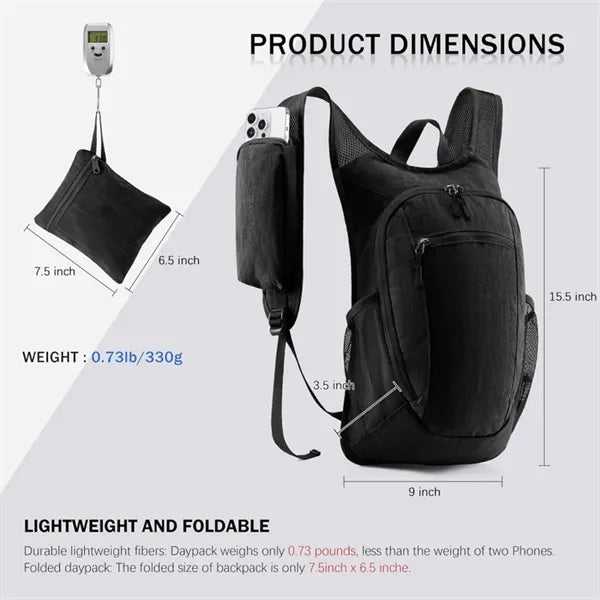 Foldable Anti-Theft Pocket Breathable Lightweight Backpack