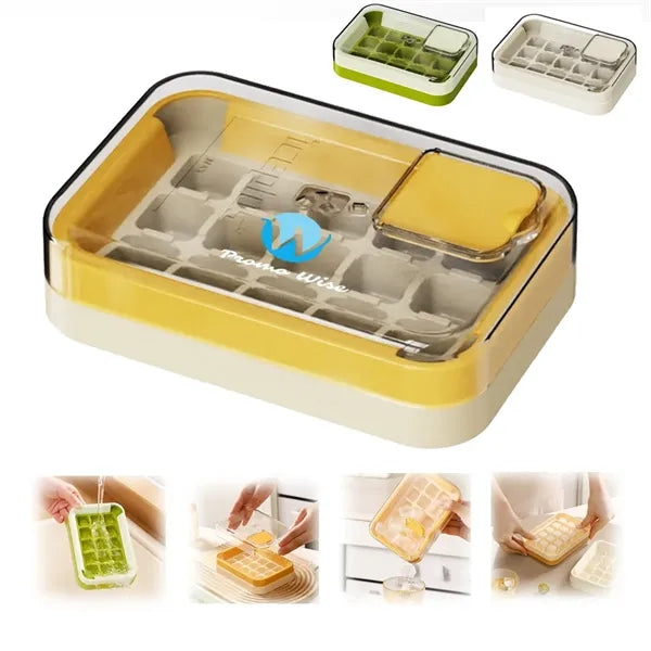 15-Cube BPA-Free Stackable Press-Release Square Ice Tray