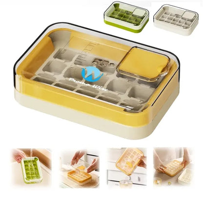 15-Cube BPA-Free Stackable Press-Release Square Ice Tray