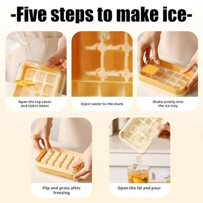 15-Cube BPA-Free Stackable Press-Release Square Ice Tray