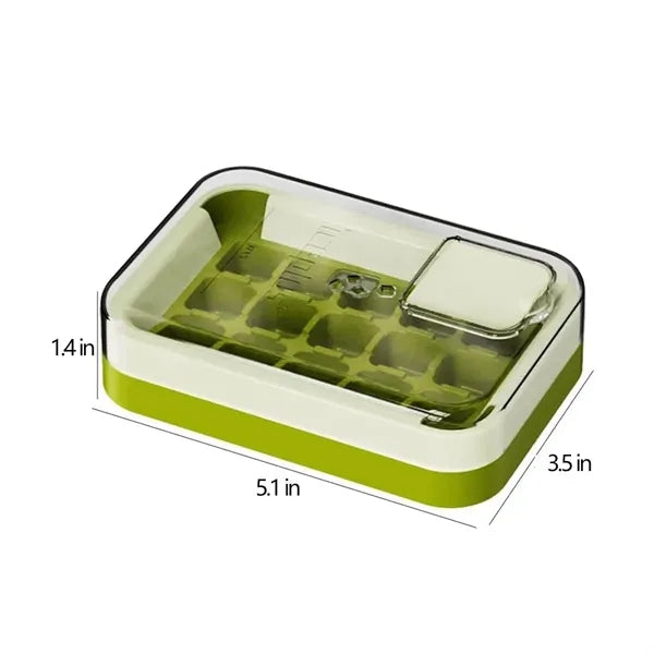 15-Cube BPA-Free Stackable Press-Release Square Ice Tray