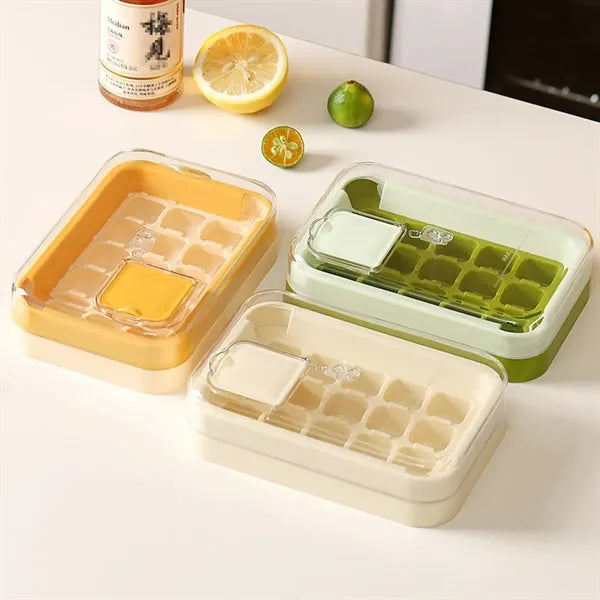 15-Cube BPA-Free Stackable Press-Release Square Ice Tray