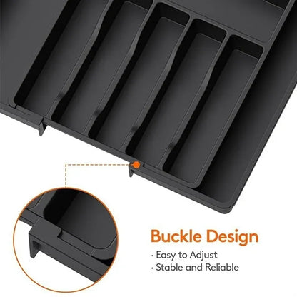 Adjustable 8-Section Expandable Kitchen Drawer Organizer