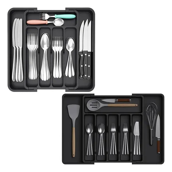 Adjustable 8-Section Expandable Kitchen Drawer Organizer