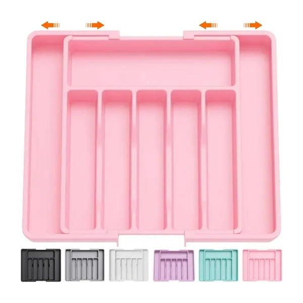 Adjustable 8-Section Expandable Kitchen Drawer Organizer