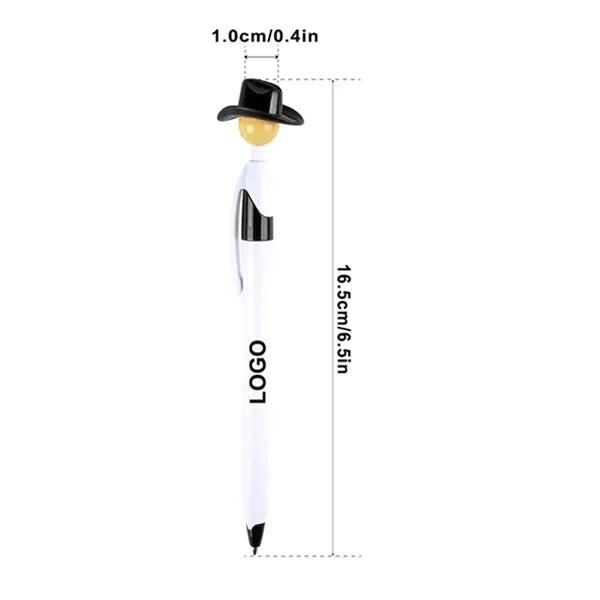 Fine Tip Fun Character Smooth Ink Cowboy Hat Smiley Pens