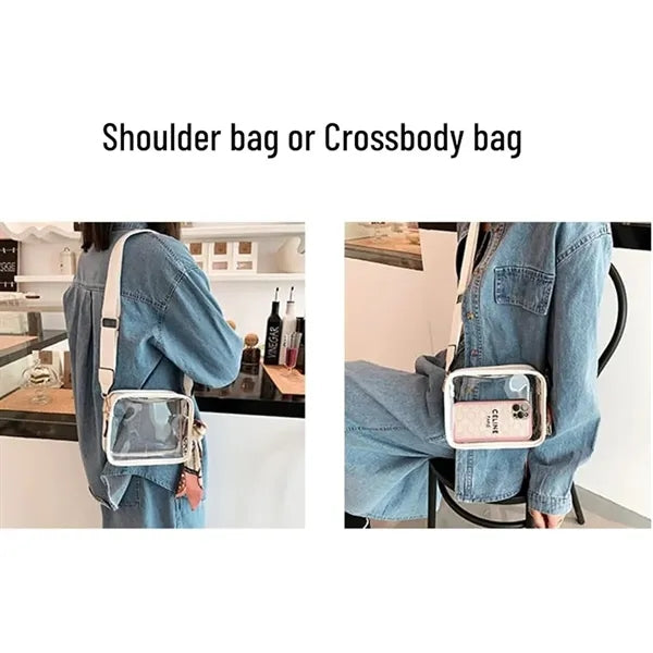 PVC Clear Adjustable Strap Crossbody Bag