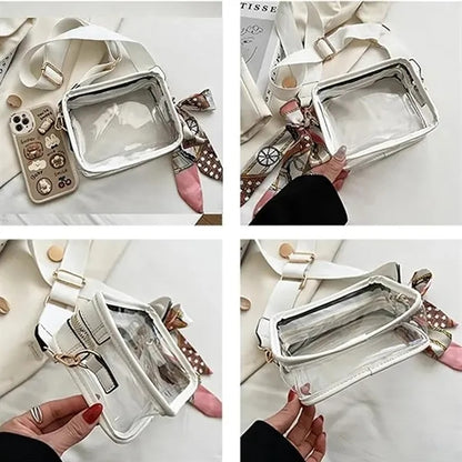 PVC Clear Adjustable Strap Crossbody Bag