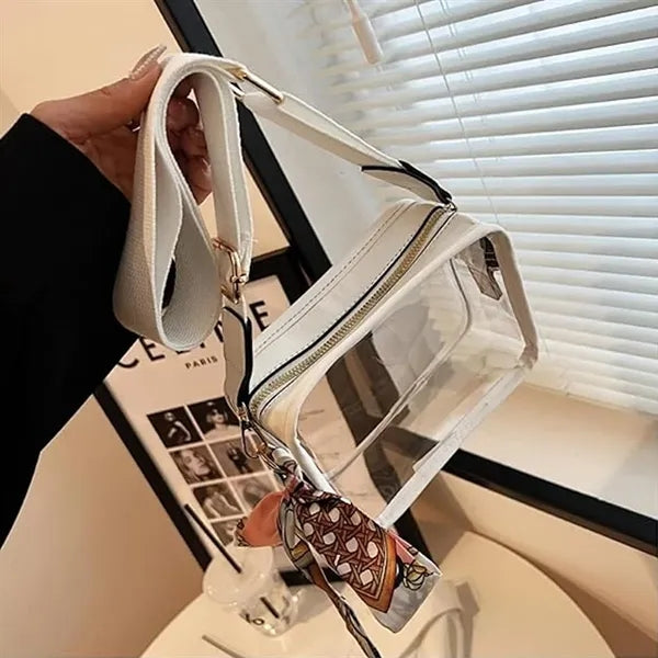 PVC Clear Adjustable Strap Crossbody Bag