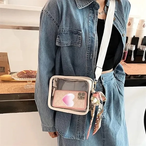 PVC Clear Adjustable Strap Crossbody Bag