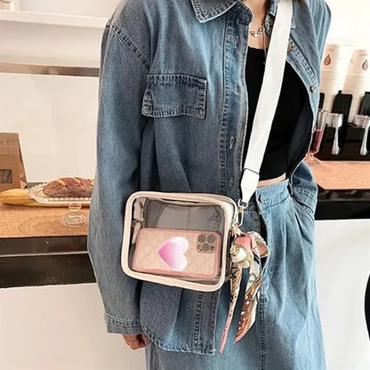 PVC Clear Adjustable Strap Crossbody Bag