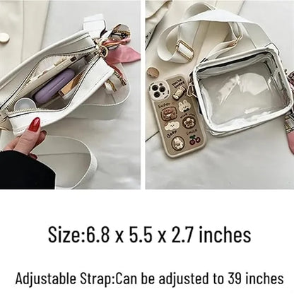 PVC Clear Adjustable Strap Crossbody Bag