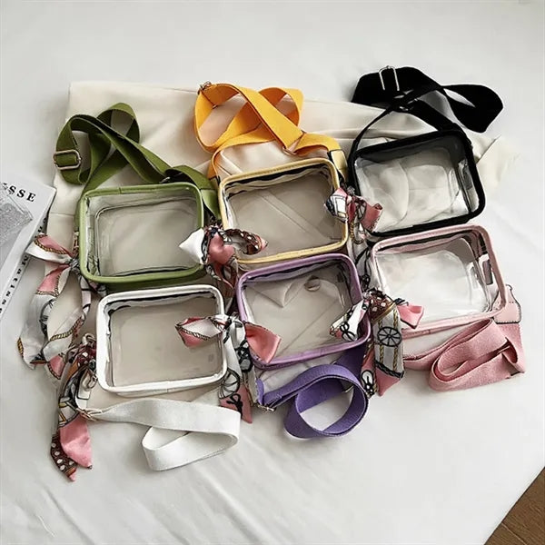 PVC Clear Adjustable Strap Crossbody Bag
