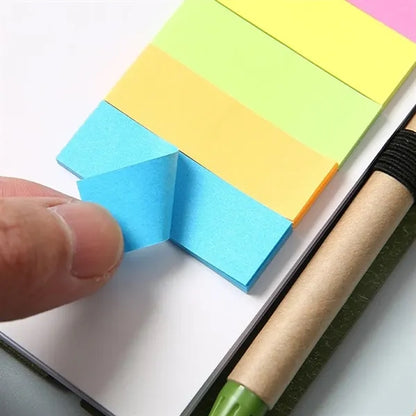 Pocket Sticky Notes Kraft Cover Notebook Set with Pen Holder