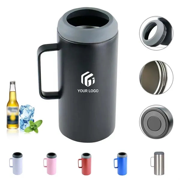 40oz large tumbler beer bottle holder cooler with handle
