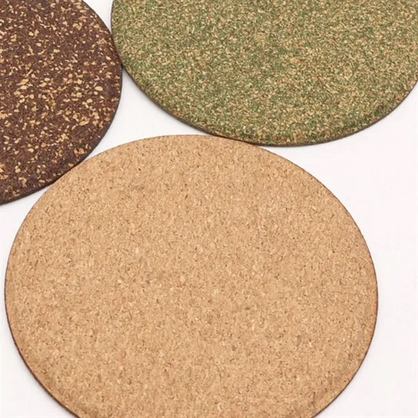 Heat-Resistant Eco-Friendly Round Natural Cork Coasters