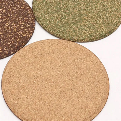 Heat-Resistant Eco-Friendly Round Natural Cork Coasters