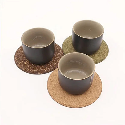 Heat-Resistant Eco-Friendly Round Natural Cork Coasters