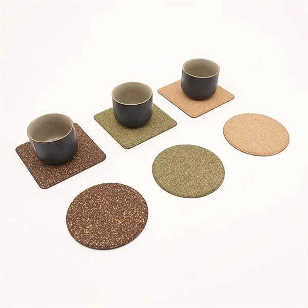Heat-Resistant Eco-Friendly Round Natural Cork Coasters