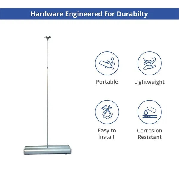 Double Sided Retractable Banner Stand - Hardware only