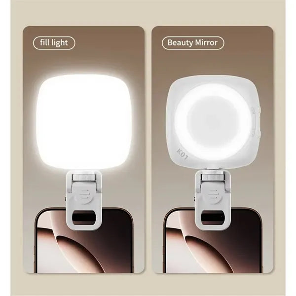 2 in 1 Selfie Phone Fill Light with Makeup Mirror