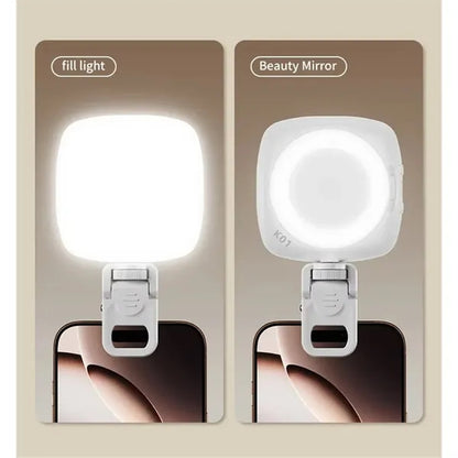2 in 1 Selfie Phone Fill Light with Makeup Mirror