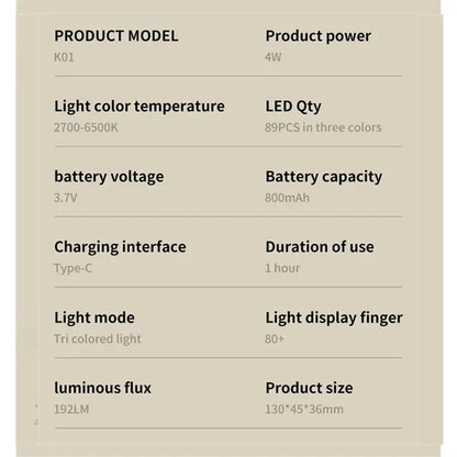 2 in 1 Selfie Phone Fill Light with Makeup Mirror