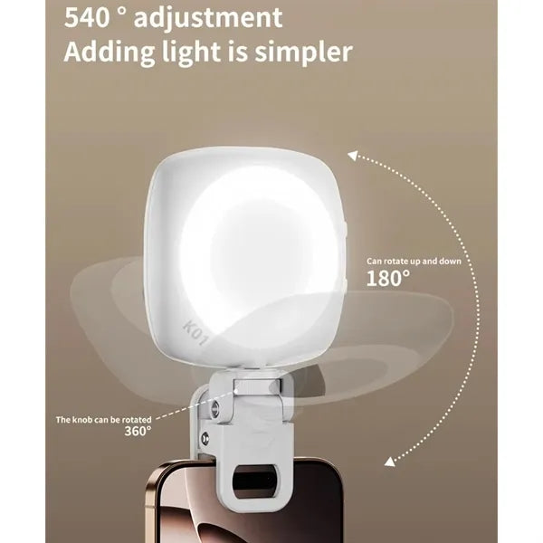 2 in 1 Selfie Phone Fill Light with Makeup Mirror