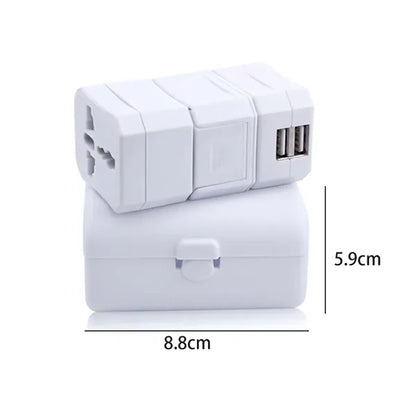 Universal Travel Adapter with Dual USB Charging Ports