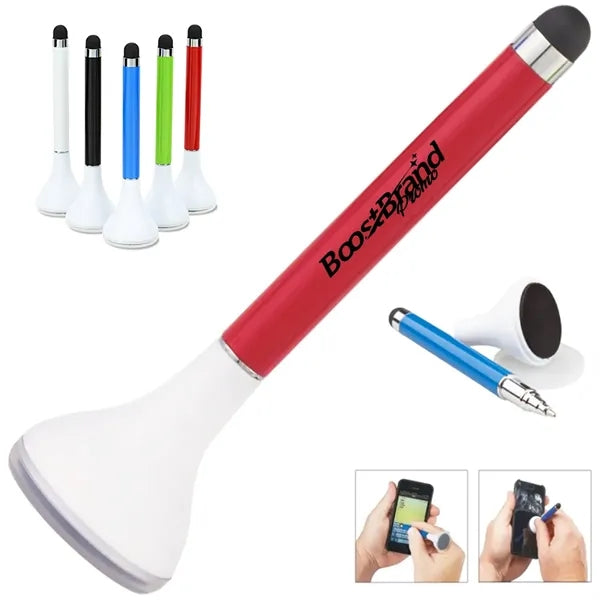Multi-Function Stylus Ballpoint Pen with Screen Cleaner