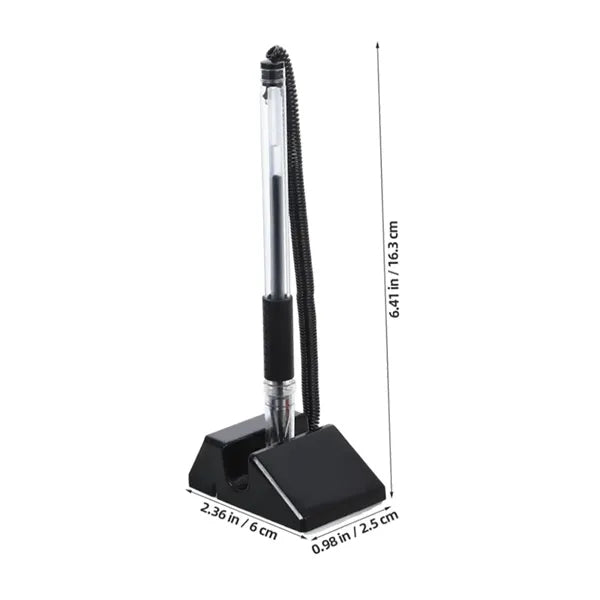 Countertop Pen with Coil and Weighted Base