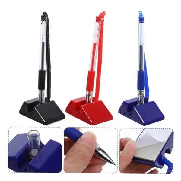 Countertop Pen with Coil and Weighted Base