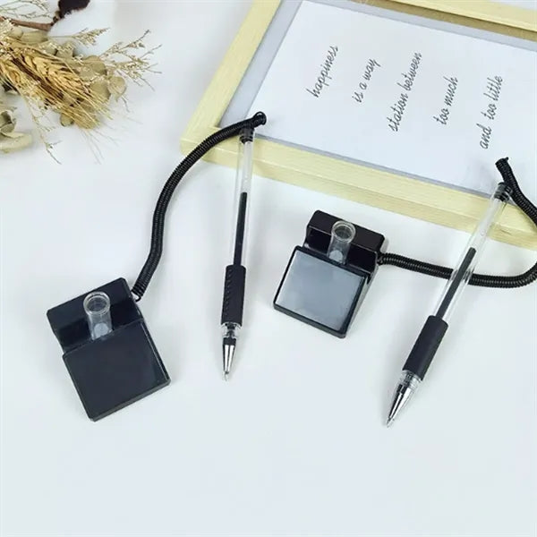 Countertop Pen with Coil and Weighted Base