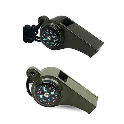 Emergency Whistle with Integrated Compass & Lanyard
