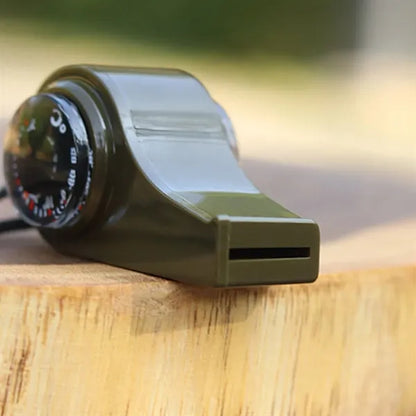Emergency Whistle with Integrated Compass & Lanyard