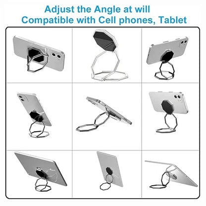 Foldable 360 Rotation Magnetic Phone Ring Holder Car Mount