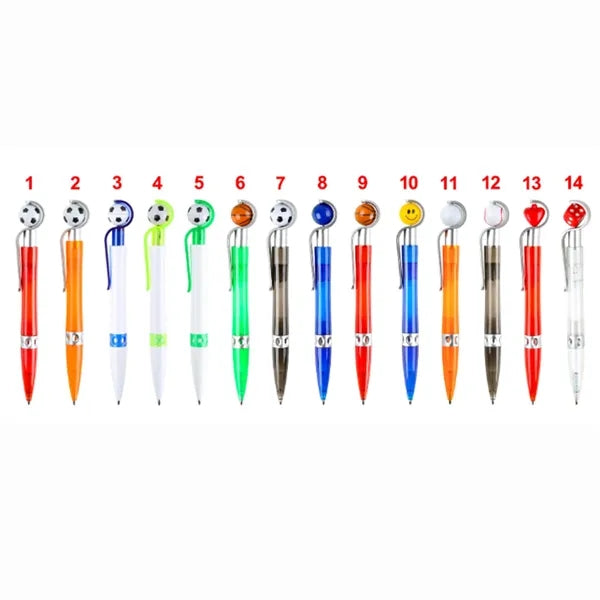Cool Rotatable Soccer Basketball Shape Sports Ballpoint Pens