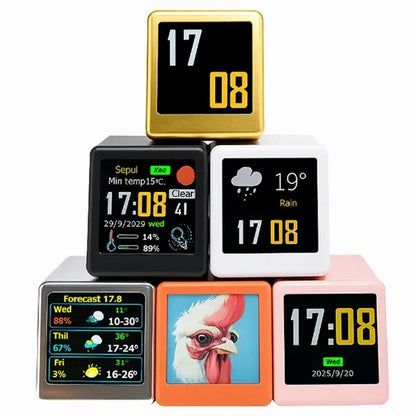 Portable Desktop Gadget Smart Weather Monitoring WiFi Clock