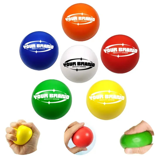 63mm Smooth Colorful PU Sponge Relief Stress Venting Balls