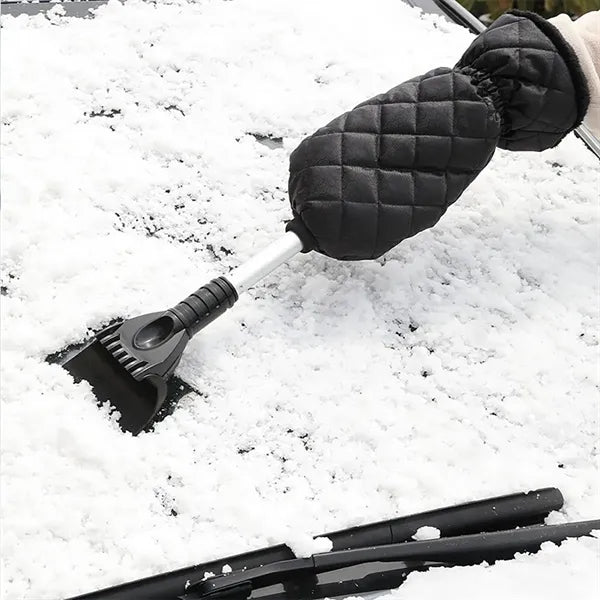 Retractable Ice Snow Scrapers with Gloves Mitt