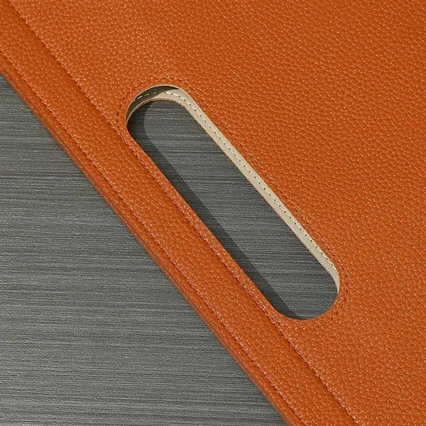 Spacious Portable PU Leather Document Holder with Handle