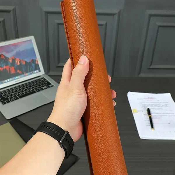 Spacious Portable PU Leather Document Holder with Handle