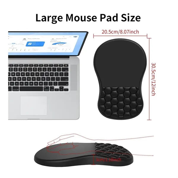 Ergonomic Non-Slip Massage Bumps Gel Wrist Rest Mouse Pad