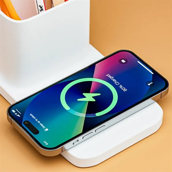 Flexible Neck Wireless Charging Desk Lamp with Pen Holder