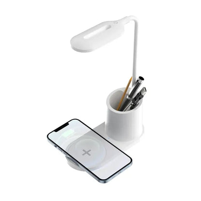 Adjustable Brightness Gooseneck Wireless Charging Desk Lamp