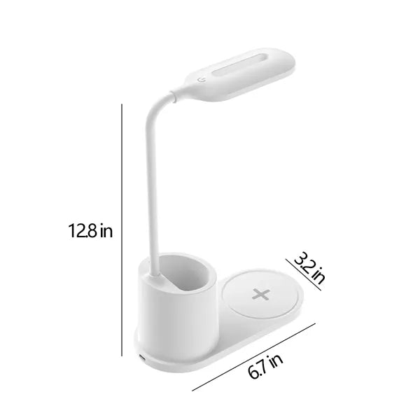Adjustable Brightness Gooseneck Wireless Charging Desk Lamp