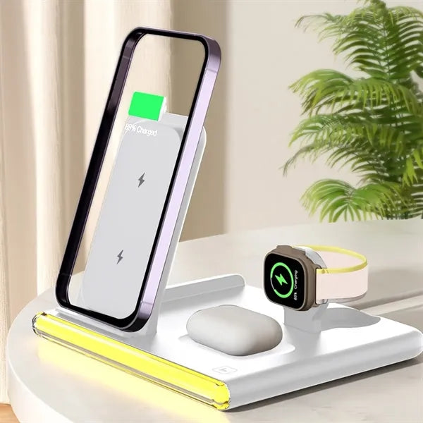 4-in-1 Dual-Coil Foldable Smart Magnetic Wireless Charger